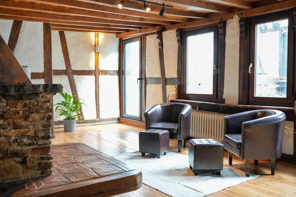Charmante Fachwerk Wohnung Mit Terrasse In Der Altstadt Κόμπλεντς Εξωτερικό φωτογραφία